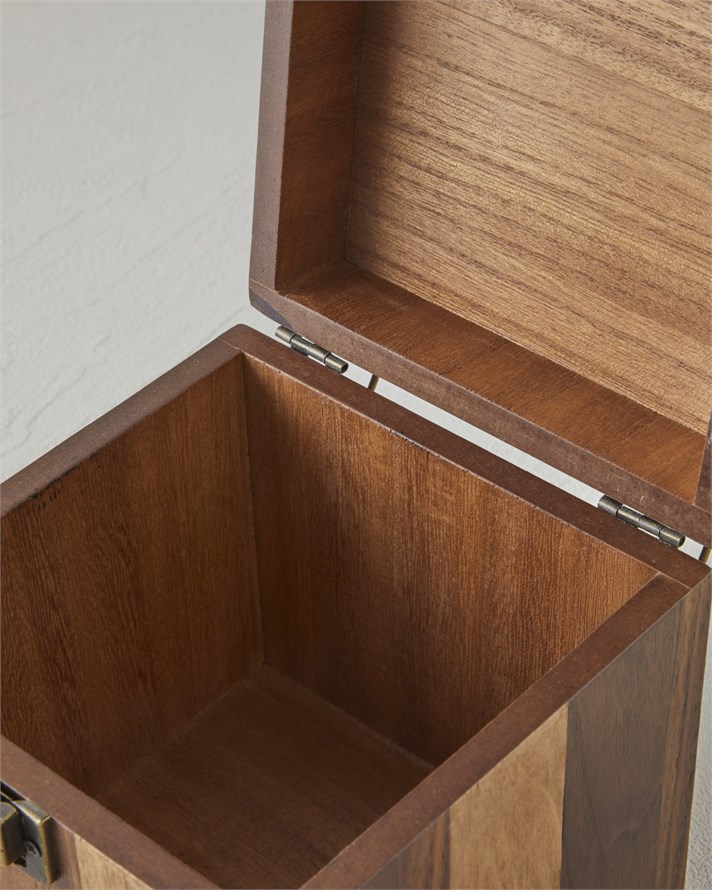 Layna Mdf Dekoratif Kutu 19x19 cm Kahverengi