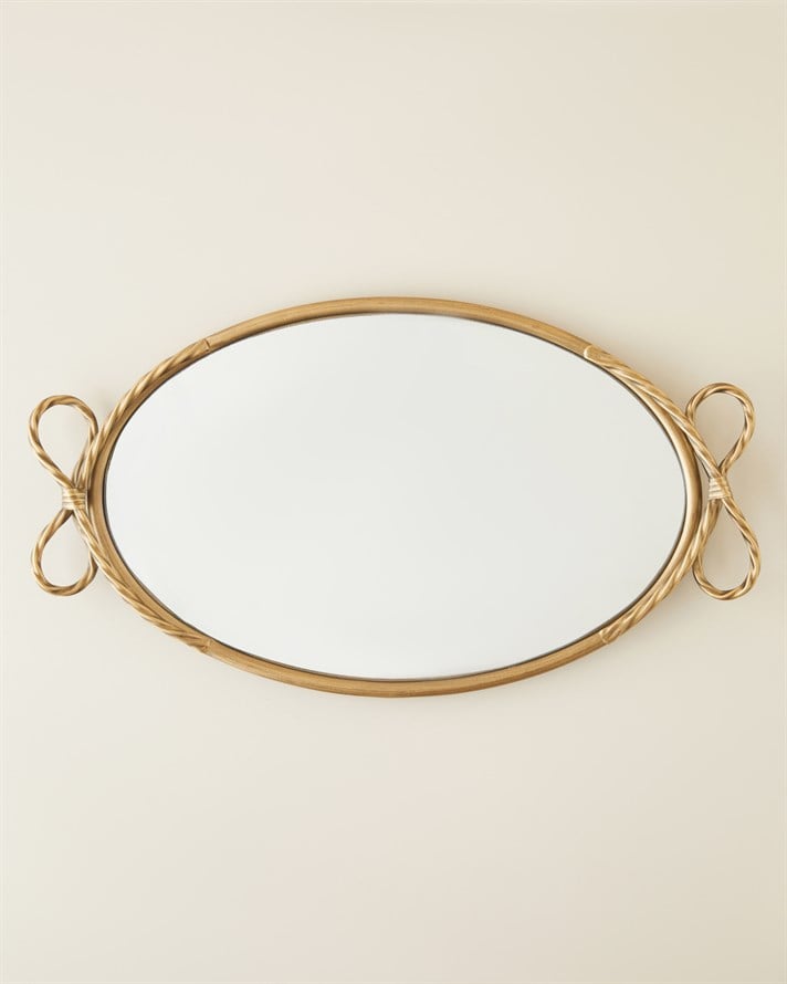 Layna Mdf Dekoratif Tepsi 46 cm Gold