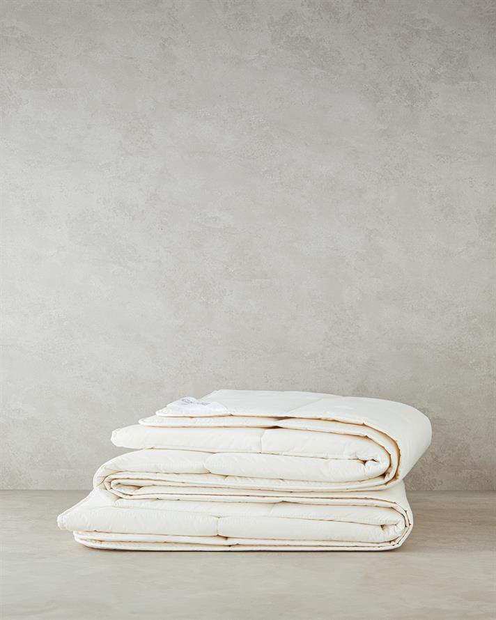 Layna Yıkanabilir Yün Çift Kişilik Yorgan 195x215 cm Krem