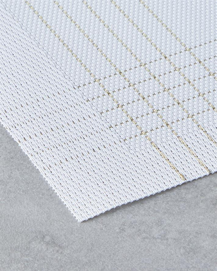 Lea Pvc 4lü Amerikan Servis 30x45 cm Beyaz – Gold