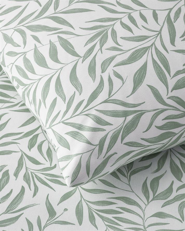 Leaf Dream Kolay Ütülenir Çift Kişilik Çarşaflı Nevresim Takımı 200x220 cm Yeşil