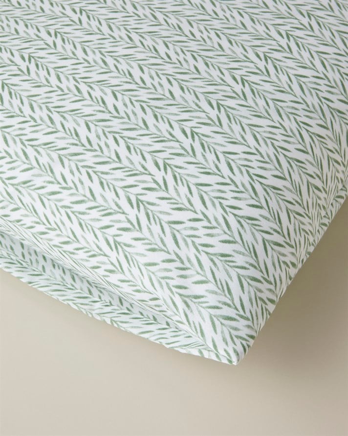 Leafline Kolay Ütülenir 2li Yastık Kılıfı 50x70 cm Yeşil