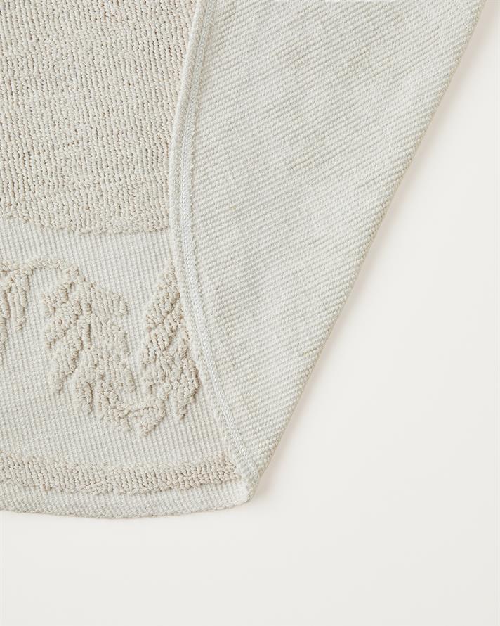 Leafs Pamuklu Bukle Kilim 110x110 cm Krem