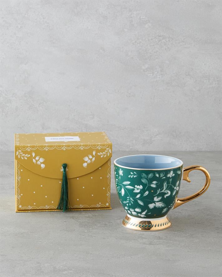 Leafscape New Bone China Kupa 460 ml Yeşil