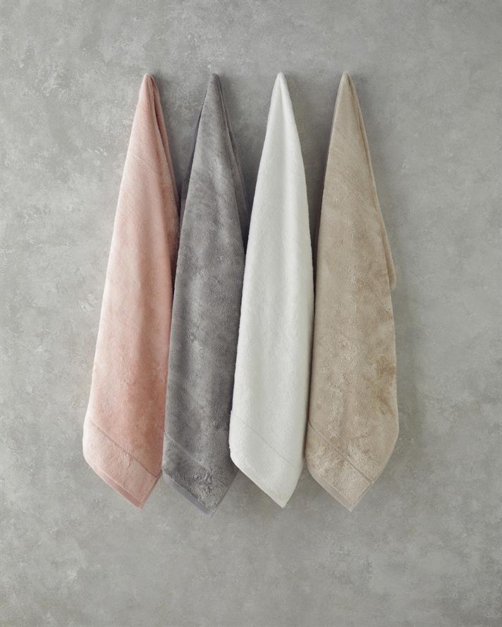 Leafy Bambu Banyo Havlusu 70x140 cm Gri