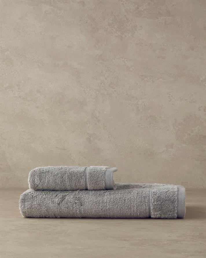 Leafy Bambu Yüz Havlusu 50x90 cm Gri