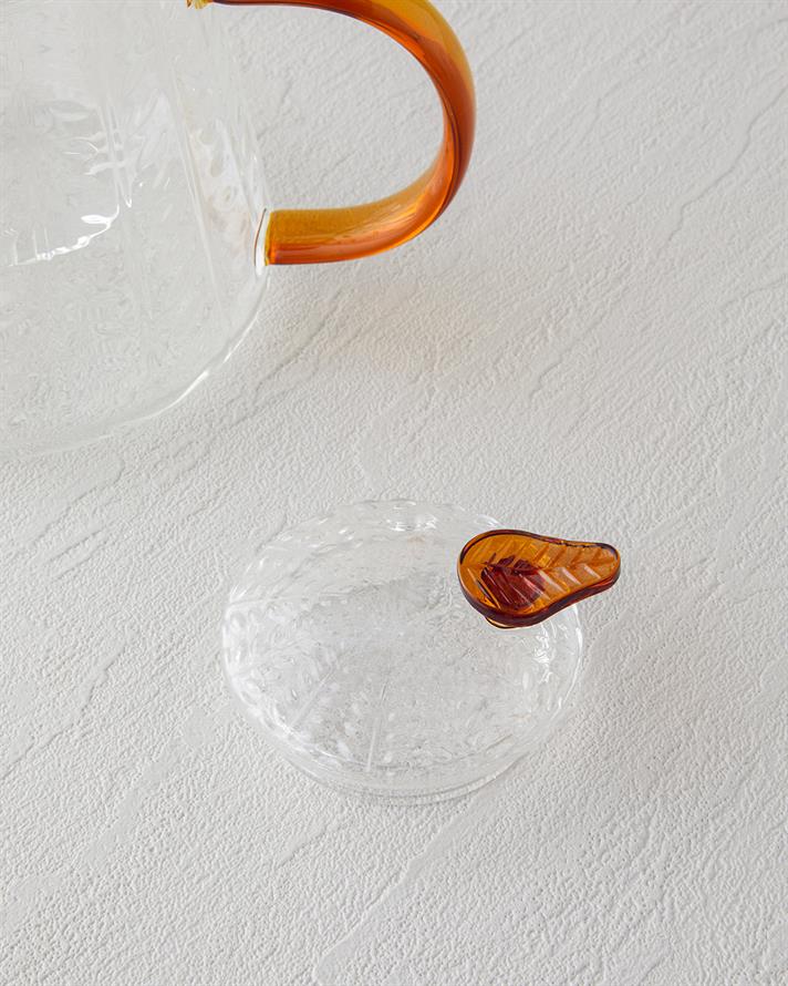 Leafy Cam Demlik 500 ml Amber