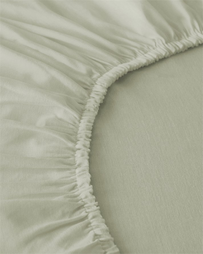 Leafy Fırfırlı Pamuk King Size Çarşaflı Nevresim Takımı 240x220 cm Yeşil