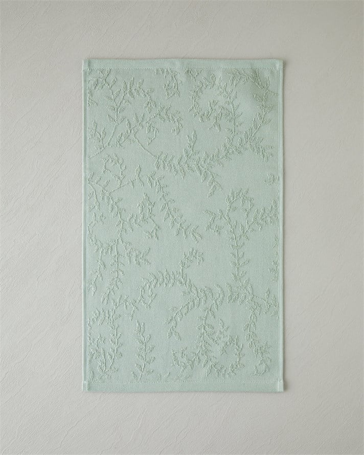 Leafy Touch %100 Pamuk Jakarlı 3lü El Havlusu Seti 30x50 cm Yeşil