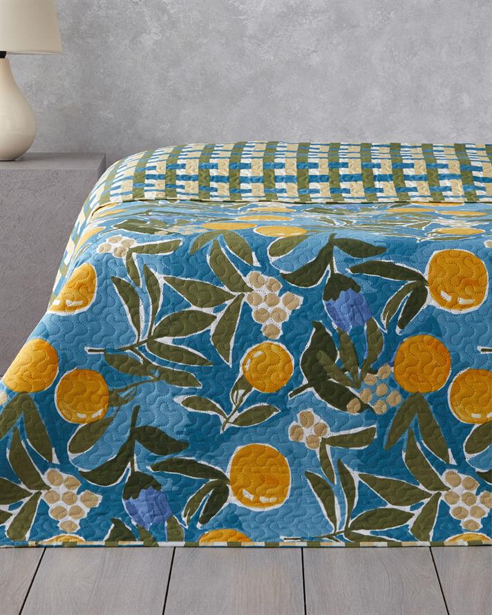 Lemon Delight Çift Kişilik Çok Amaçlı Örtü 200x220 cm Sarı