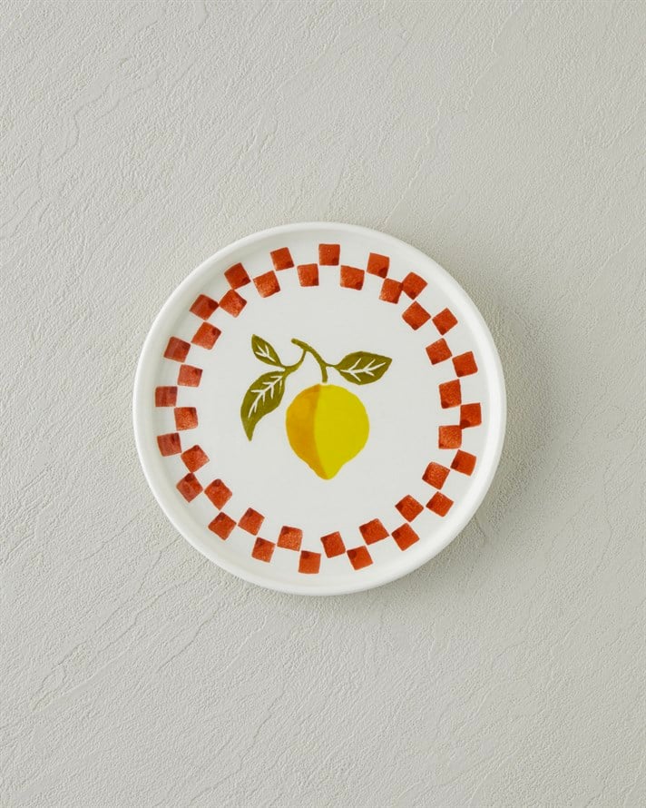Lemon Garden Seramik 6lı Pasta Seti 16 cm Renkli