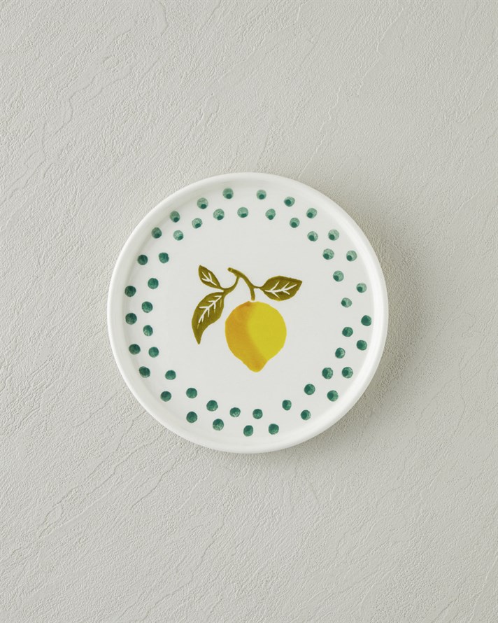 Lemon Garden Seramik 6lı Pasta Seti 16 cm Renkli