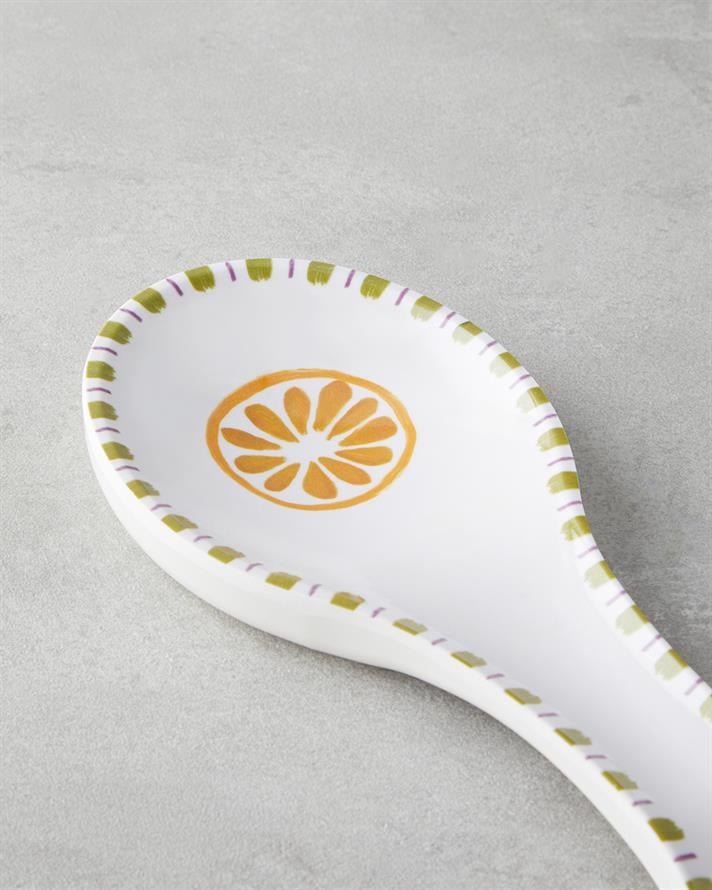 Lemon Melamin Kaşıklık 24 cm Beyaz - Sarı