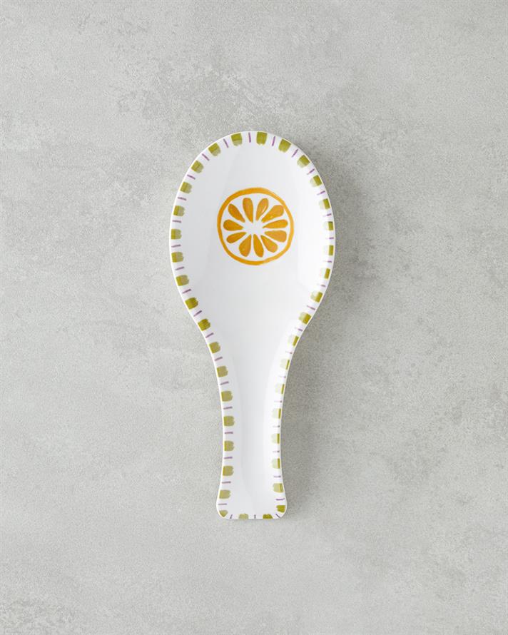 Lemon Melamin Kaşıklık 24 cm Beyaz - Sarı