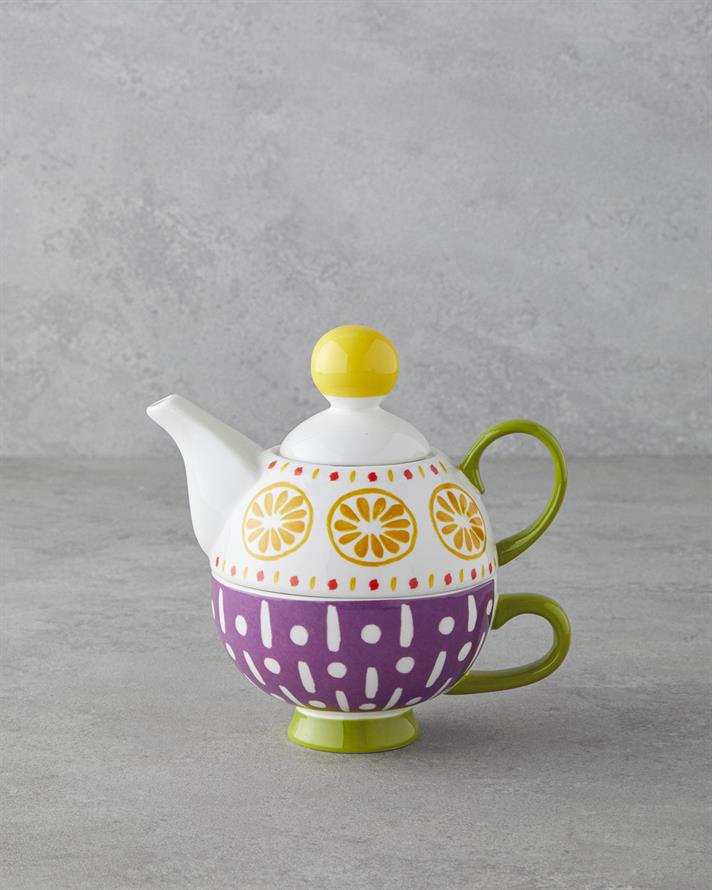 Lemon New Bone China Demlik 400 ml Sarı