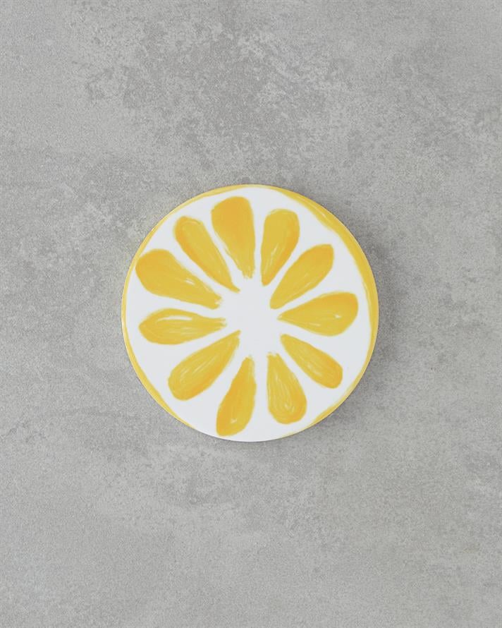 Lemon Seramik Bardak Altlığı 11 cm Sarı