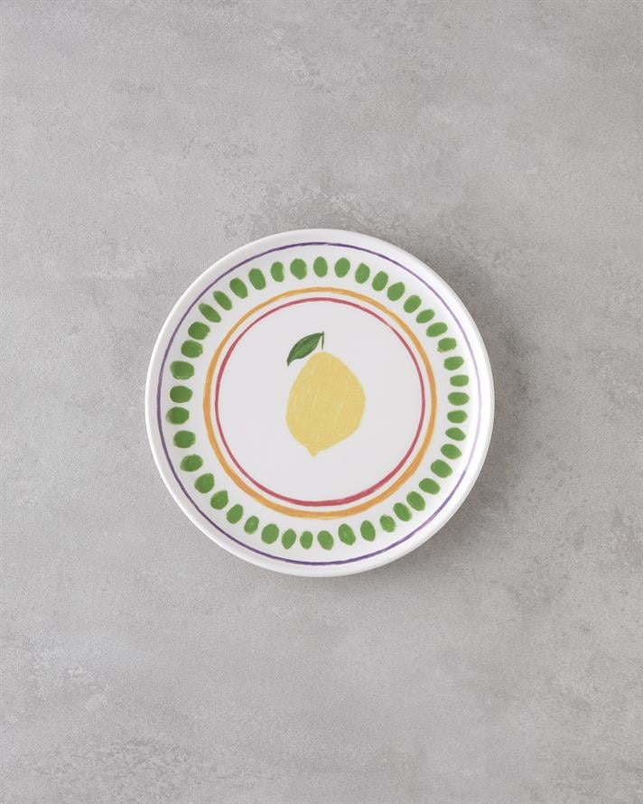 Lemon Seramik Pasta Tabağı 20 cm Renkli