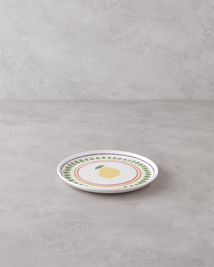 Lemon Seramik Pasta Tabağı 20 cm Renkli