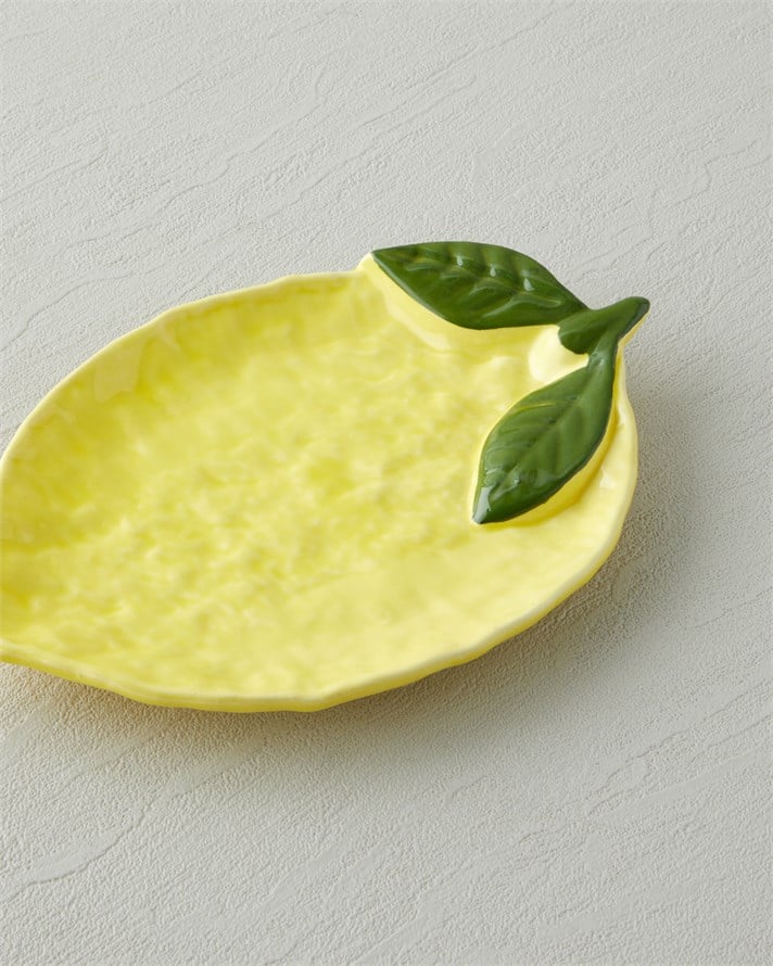 Lemonella Seramik Kayık Tabak 22x15x3 cm Sarı