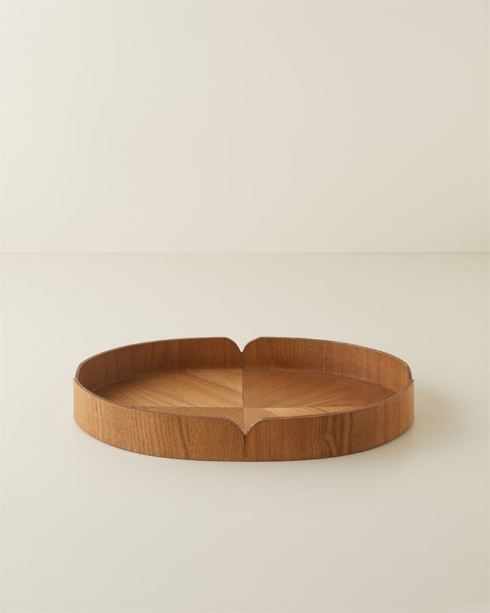 Lena Mdf Dekoratif Tepsi 40 cm Kahverengi