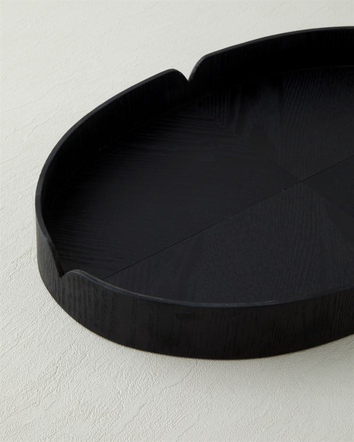 Lena Mdf Dekoratif Tepsi 48 cm Siyah