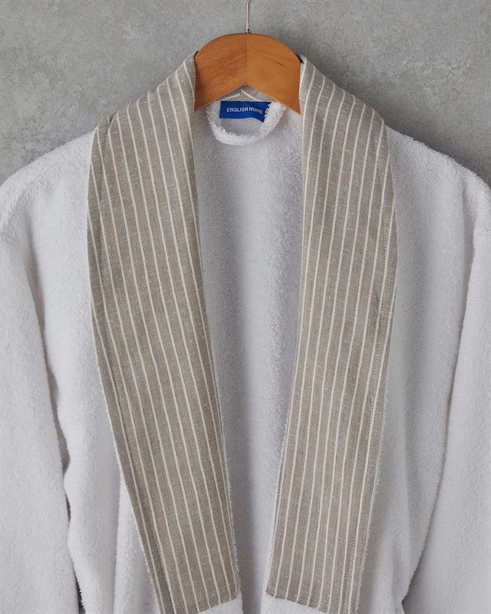 Leon Pamuklu Bornoz Beyaz