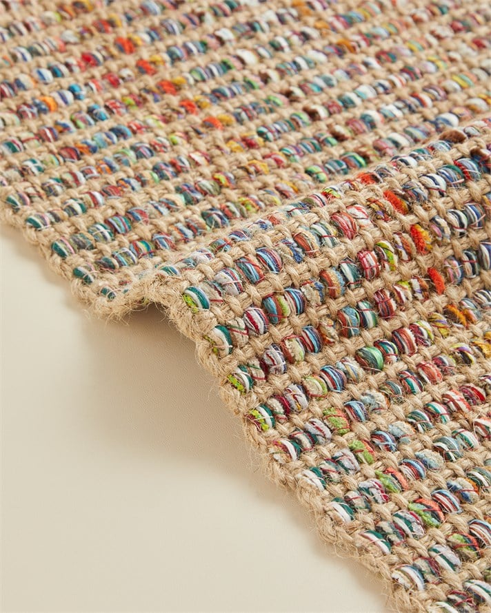 Leona Dekoratif Jüt Kilim 80x150 cm Multicolor