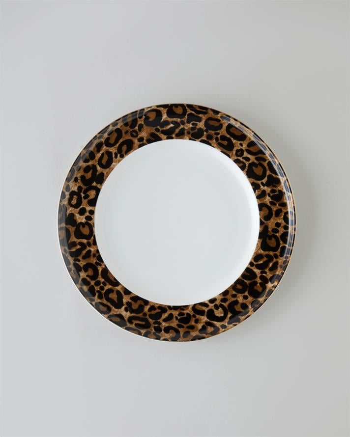 Leopardo Bone Porselen Yemek Takımı 24 Parça 6 Kişilik Kahverengi
