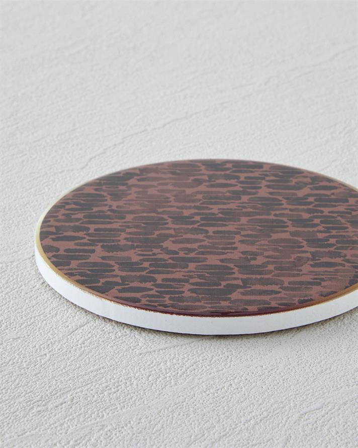 Leoterra Seramik Bardak Altlığı 11 cm Kahverengi