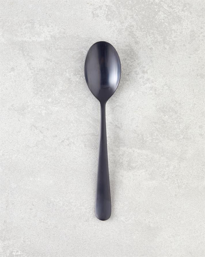 Leptis Paslanmaz Çelik Çatal Kaşık Bıçak Takımı 18 Parça 6 Kişilik Siyah