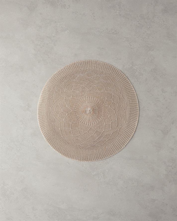 Leron Polyester 2li Amerikan Servis Bej