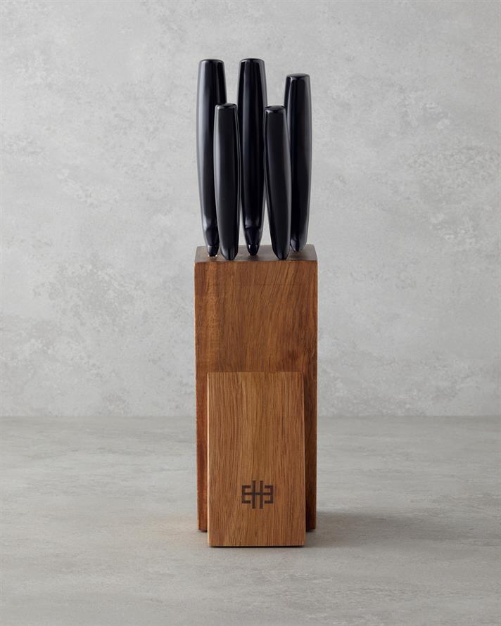 Lexus Paslanmaz Çelik 6 Parça Bıçak 33x30,5x33x24,5x20,5 cm Siyah