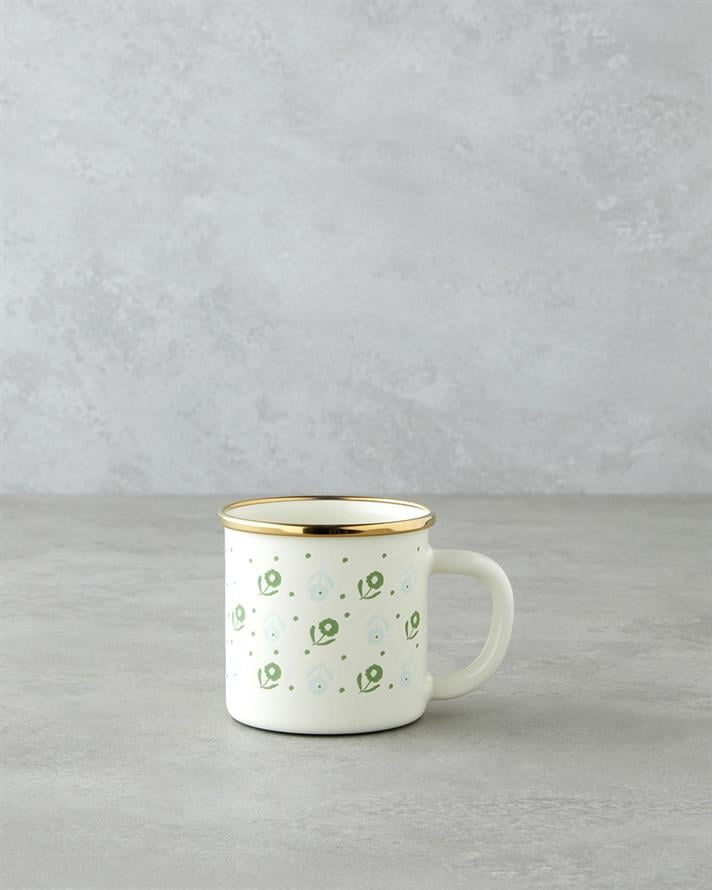 Lianis Emaye Kupa 350 ml Yeşil-Mavi