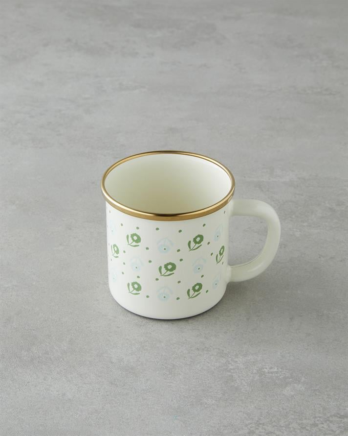 Lianis Emaye Kupa 350 ml Yeşil-Mavi