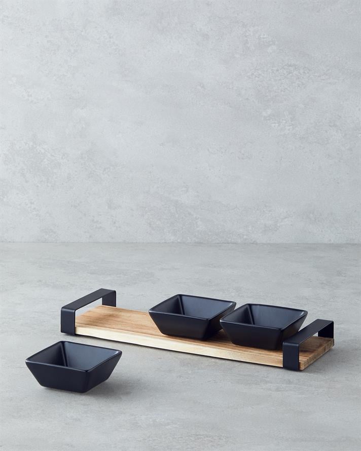 Lida Seramik Kahvaltı ve Sunum Seti 325x100 ml Siyah