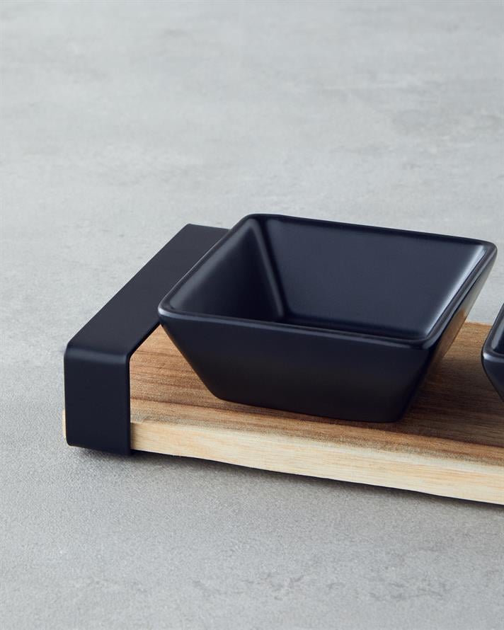 Lida Seramik Kahvaltı ve Sunum Seti 325x100 ml Siyah