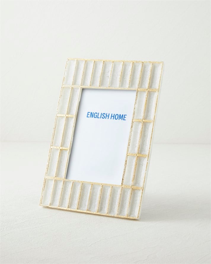 Lidya Polyresin Çerçeve 10x15 cm Krem-Gold