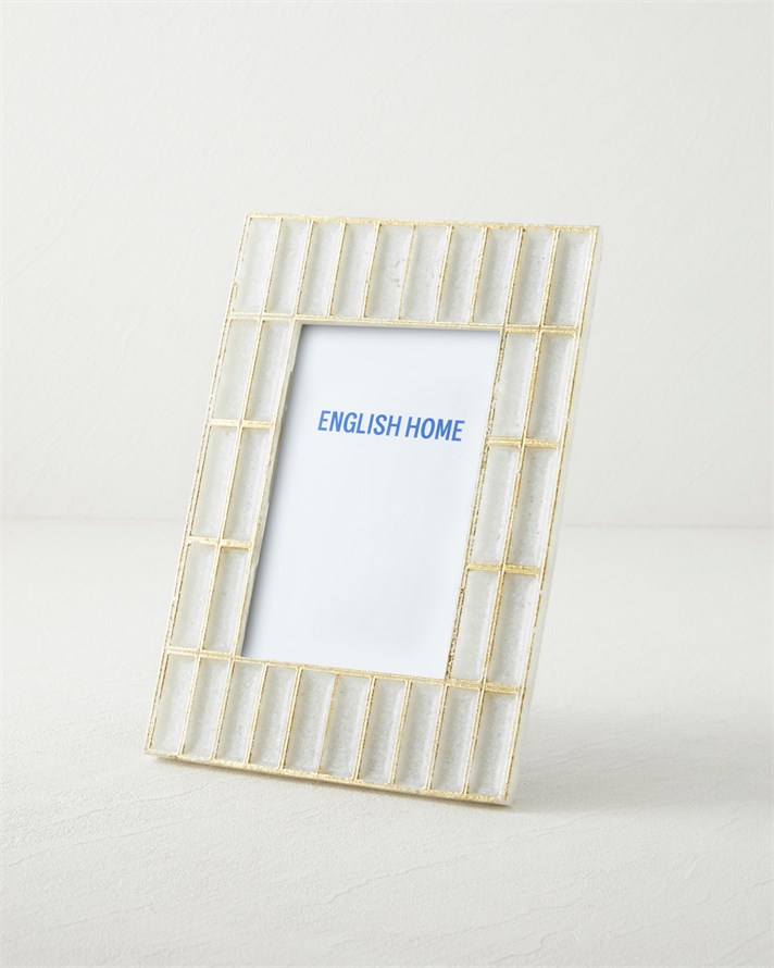 Lidya Polyresin Çerçeve 10x15 cm Krem-Gold