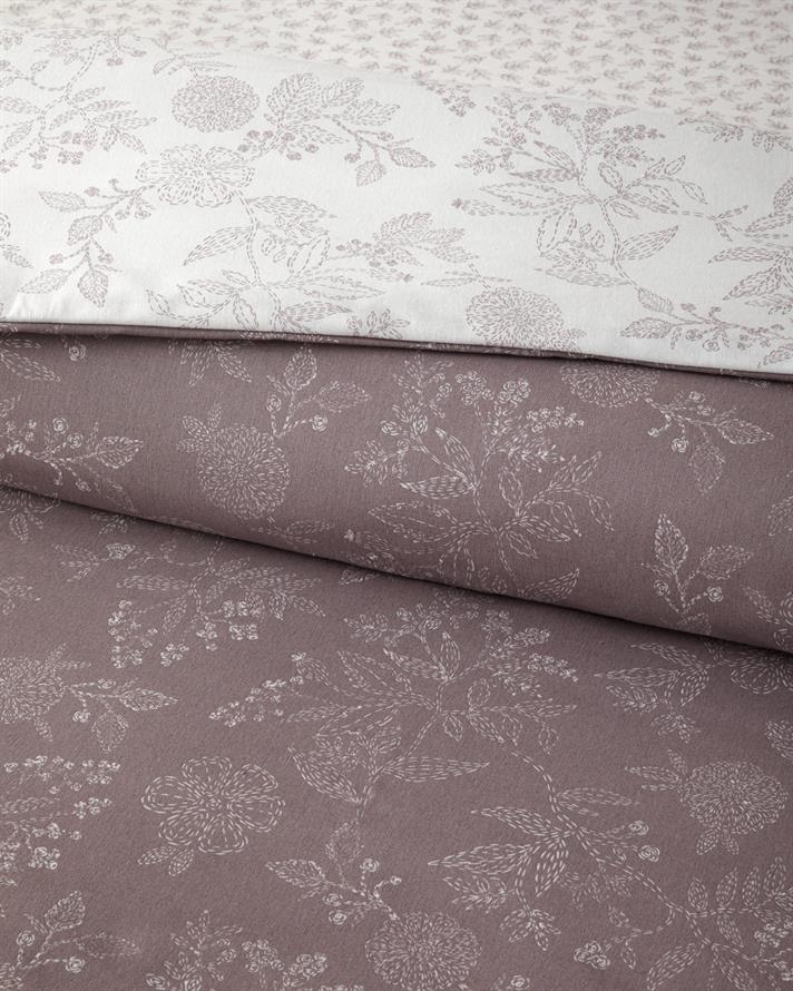 Lilitha Kolay Ütülenir Çift Kişilik Nevresim Takımı 200x220 cm Açık Mürdüm