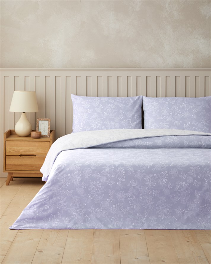 Lilitha Kolay Ütülenir Çift Kişilik Nevresim Takımı 200x220 cm Lila