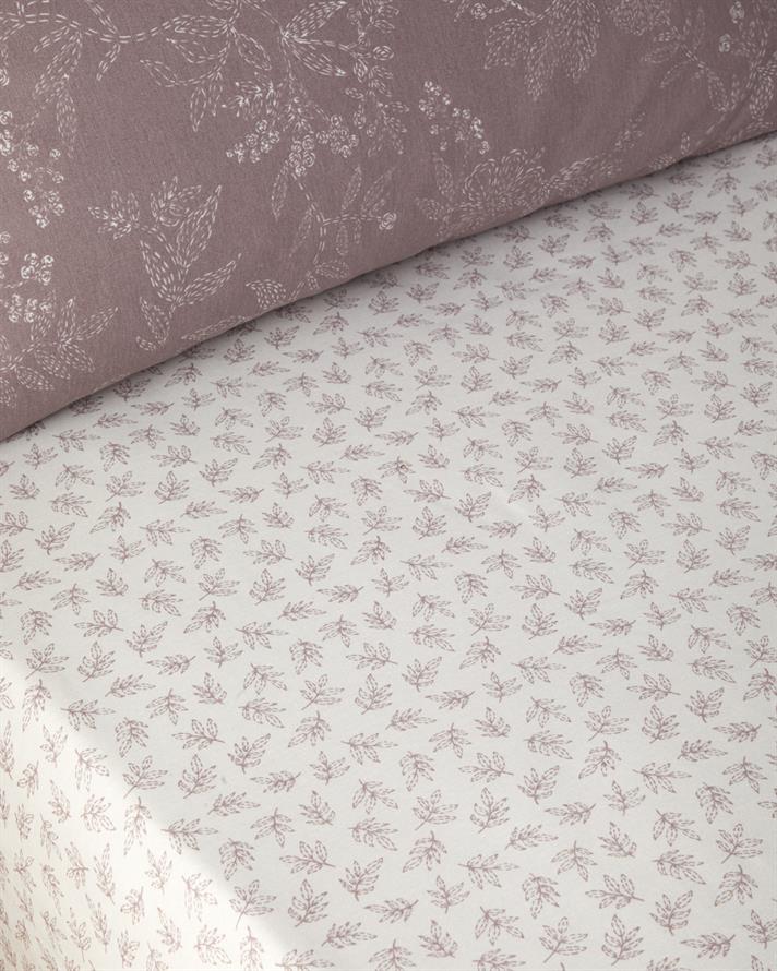 Lilitha Kolay Ütülenir Tek Kişilik Çarşaflı Nevresim Takımı 160x220 cm Açık Mürdüm