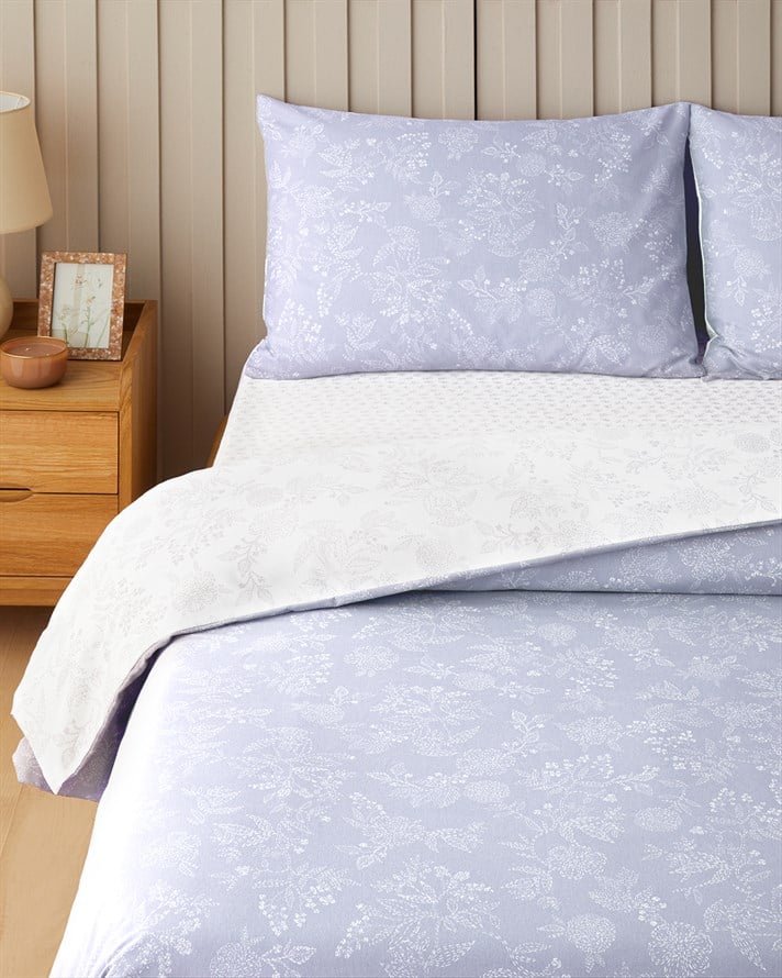 Lilitha Kolay Ütülenir Tek Kişilik Nevresim Takımı 160x220 cm Lila