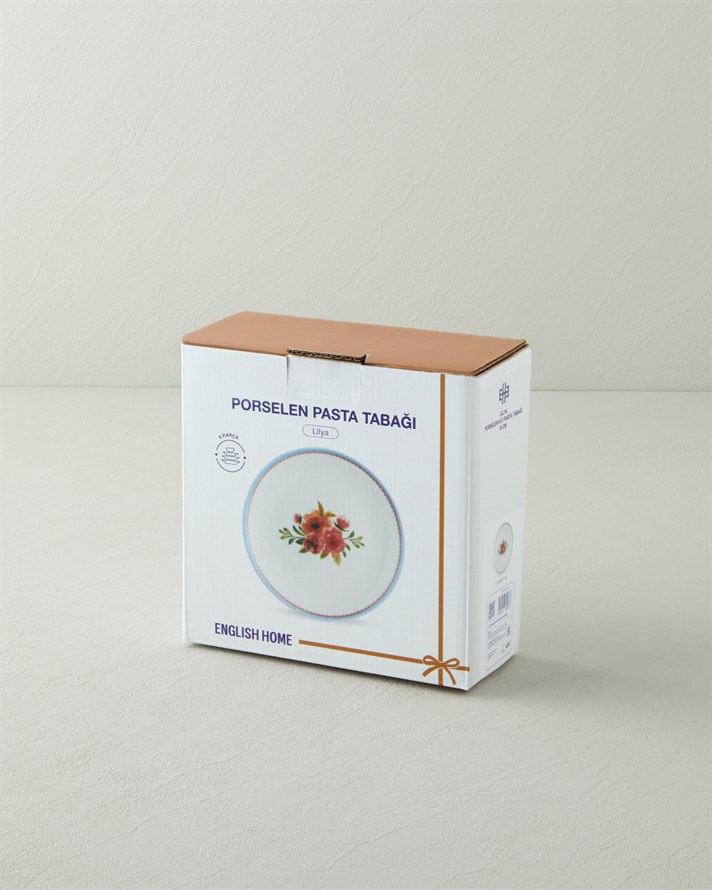 Lilya Porselen 6lı Pasta Seti 19 cm Renkli