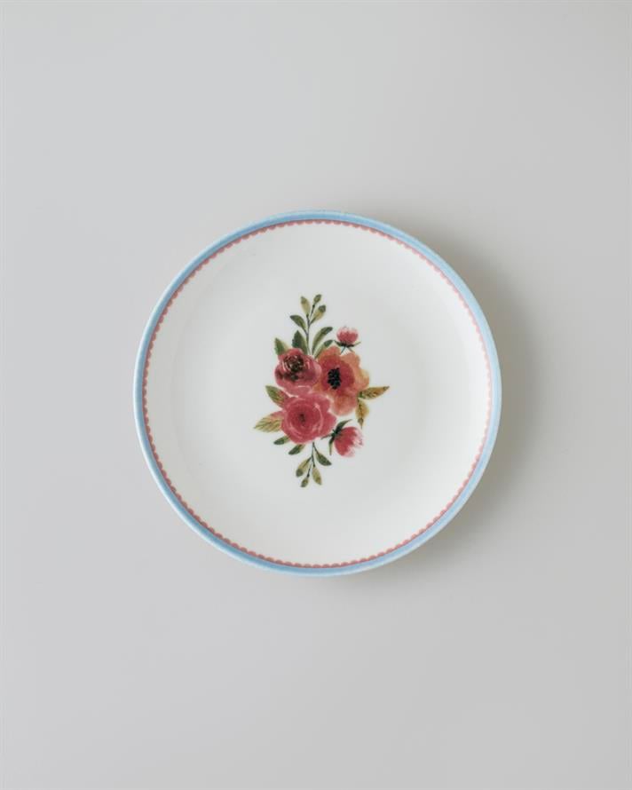 Lilya Porselen 6lı Pasta Tabağı 19 cm Renkli