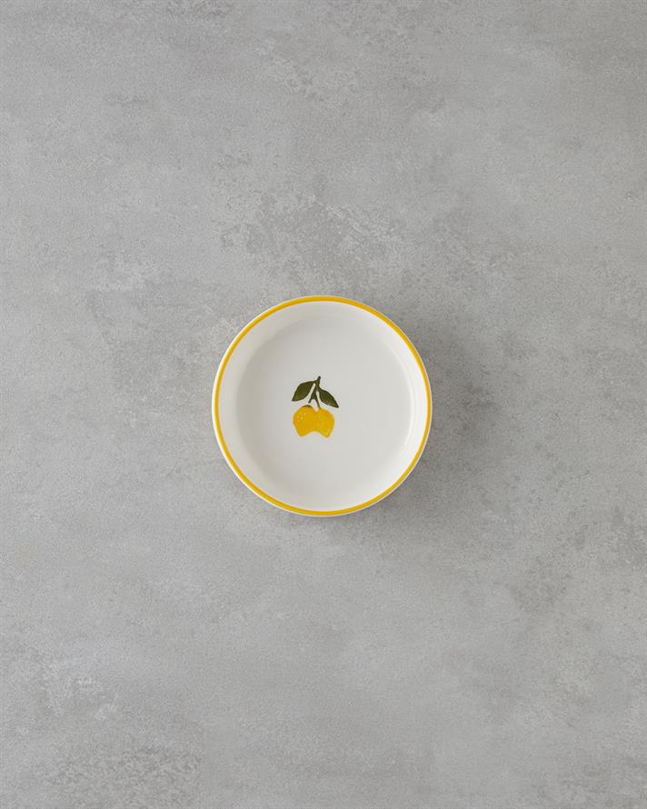 Limonchello Seramik Kahvaltı Takımı 14 parça 6 kişilik Sarı - Mavi