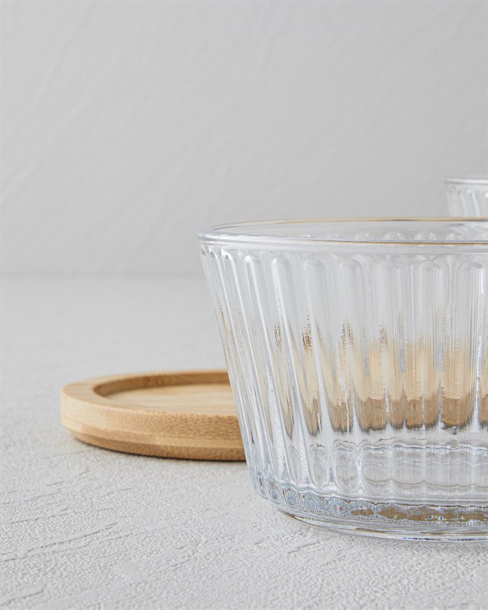 Linea Cam-Bambu 4 Parça Sunumluk 11x6,5 cm Şeffaf