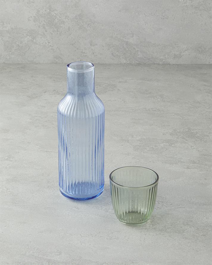 Linea Cam Başucu Sürahi 1000 ml Mavi - Yeşil