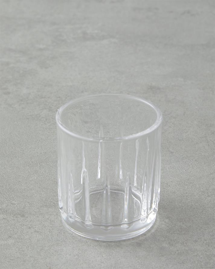 Linear Cam 6lı Kahve Yanı Bardak 90 ml Şeffaf