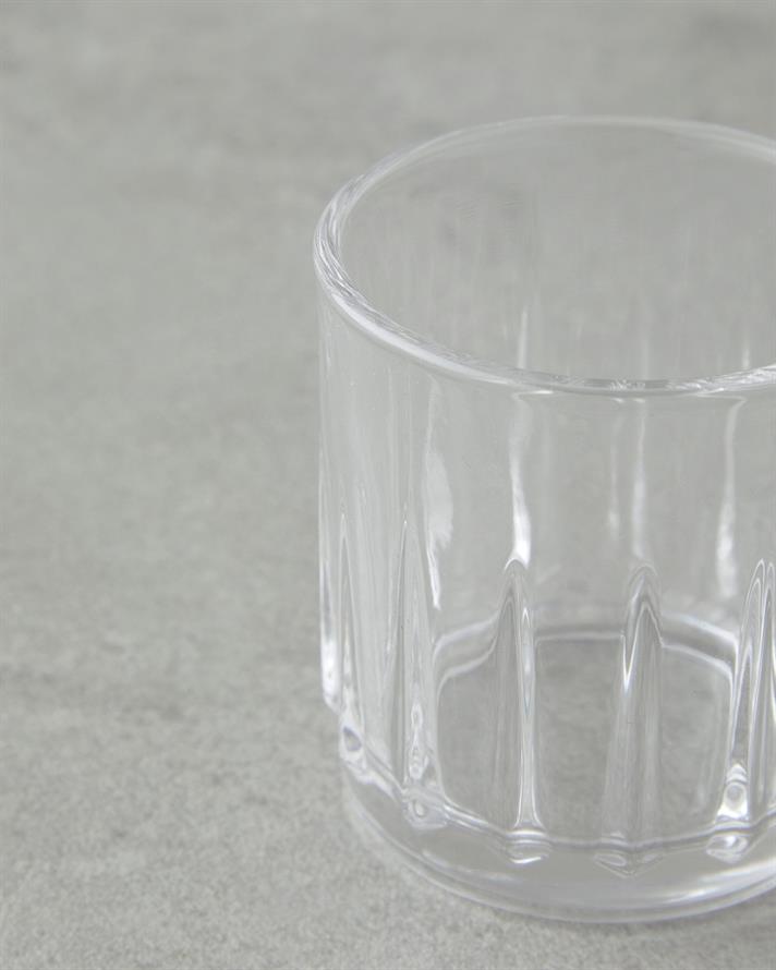 Linear Cam 6lı Kahve Yanı Bardak 90 ml Şeffaf