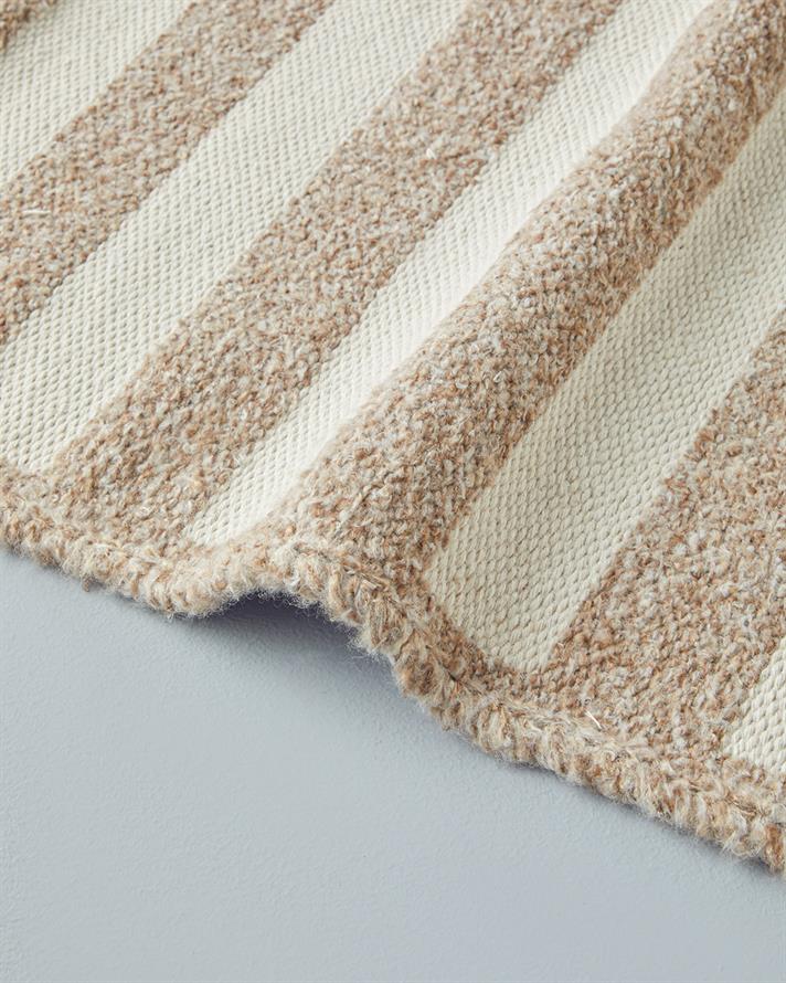 Linear Dokuma Kilim 80x150 cm Açık Krem - Kahve